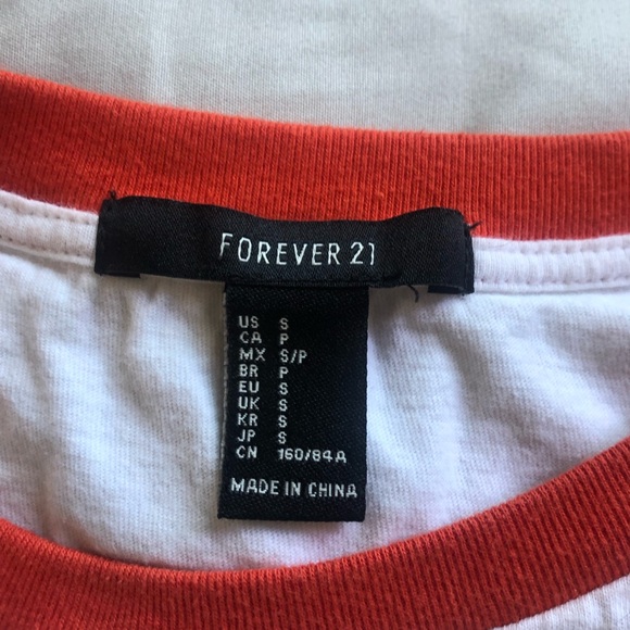 White T-Shirt with rainbow stripe - Picture 2 of 2